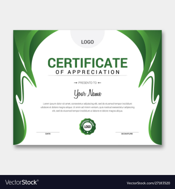 Certificate template vector image Certificate template vector image
