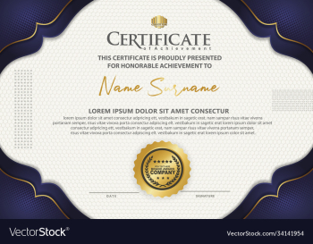 certificate template with luxury and texture