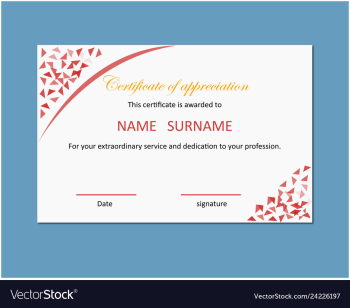 Certificate vector image