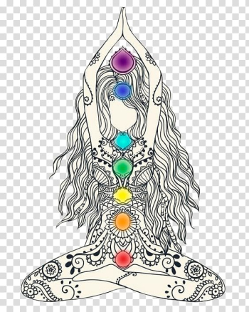Chakra gates avatar illustration, Chakra Healing Reiki Meditation Energy, Yoga beauty line transparent background PNG clipart