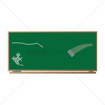 Chalkboard and duster Chalkboard and duster