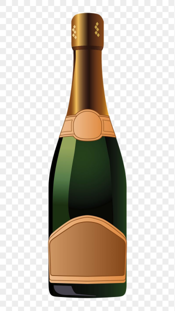 Champagne bottle png sticker, object | Free PNG - rawpixel