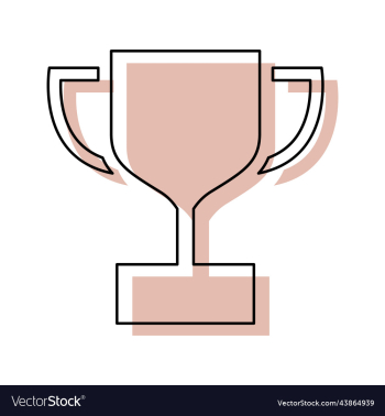 championship winner trophy outline two color icon championship winner trophy outline two color icon