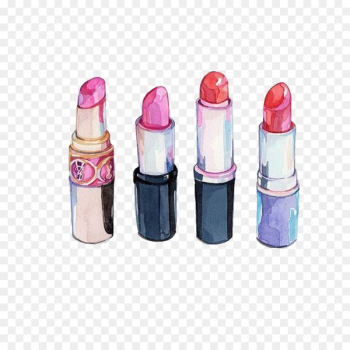 Chanel Lipstick Cosmetics Watercolor painting Drawing - Hand drawn cosmetics,Lipstick 