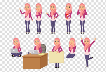 Character Animation Hijab, Animation transparent background PNG clipart Character Animation Hijab, Animation transparent background PNG clipart