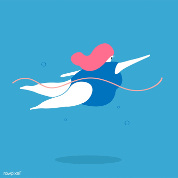 Character illustration of a female swimmer | Free stock vector - 456623 Character illustration of a female swimmer | Free stock vector - 456623