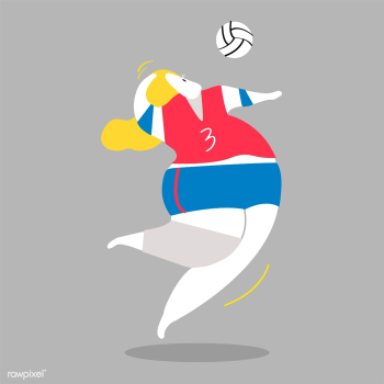Character illustration of a volleyball player | Free stock vector - 456559 Character illustration of a volleyball player | Free stock vector - 456559