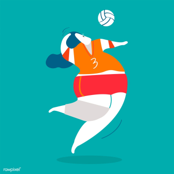 Character illustration of a volleyball player | Free stock vector - 456601 Character illustration of a volleyball player | Free stock vector - 456601