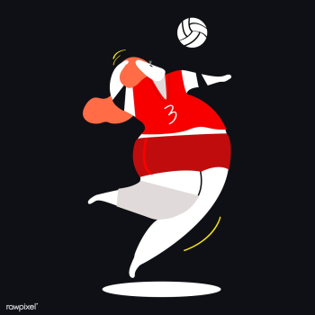 Character illustration of a volleyball player | Free stock vector - 456614 Character illustration of a volleyball player | Free stock vector - 456614