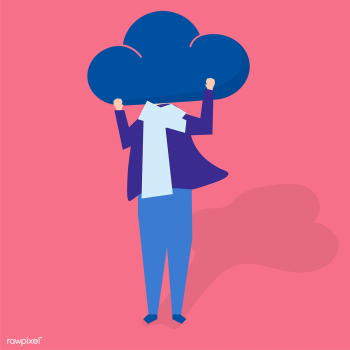 Character of a person with a cloud as a head .. | Free stock vector - 455648 Character of a person with a cloud as a head .. | Free stock vector - 455648