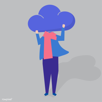 Character of a person with a cloud as a head .. | Free stock vector - 455650 Character of a person with a cloud as a head .. | Free stock vector - 455650