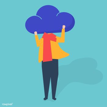 Character of a person with a cloud as a head .. | Free stock vector - 455653 Character of a person with a cloud as a head .. | Free stock vector - 455653