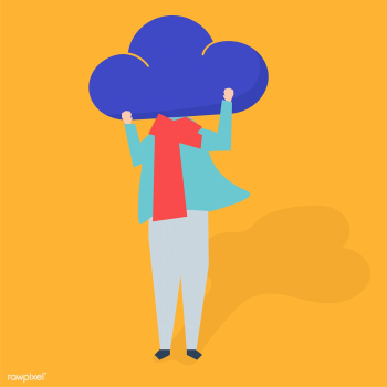 Character of a person with a cloud as a head .. | Free stock vector - 455656 Character of a person with a cloud as a head .. | Free stock vector - 455656
