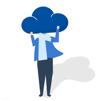 Character of a person with a cloud as a head .. | Free stock vector - 455677 Character of a person with a cloud as a head .. | Free stock vector - 455677