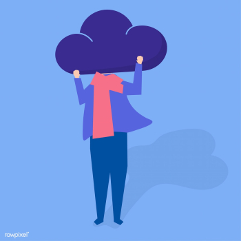 Character of a person with a cloud as a head .. | Free stock vector - 455681 Character of a person with a cloud as a head .. | Free stock vector - 455681
