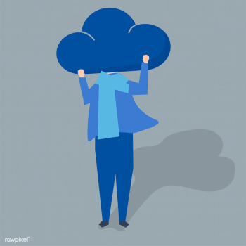 Character of a person with a cloud as a head .. | Free stock vector - 455686 Character of a person with a cloud as a head .. | Free stock vector - 455686