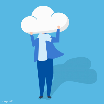 Character of a person with a cloud as a head .. | Free stock vector - 455694 Character of a person with a cloud as a head .. | Free stock vector - 455694