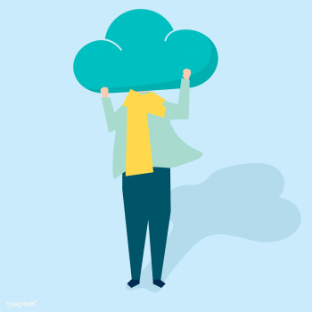 Character of a person with a cloud as a head .. | Free stock vector - 455711 Character of a person with a cloud as a head .. | Free stock vector - 455711