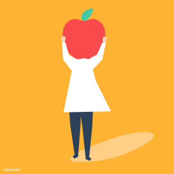 Character of a woman with an apple head illus.. | Free stock vector - 454829 Character of a woman with an apple head illus.. | Free stock vector - 454829