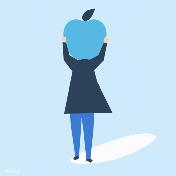 Character of a woman with an apple head illus.. | Free stock vector - 454847 Character of a woman with an apple head illus.. | Free stock vector - 454847