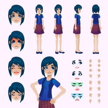 Character poses illustration Free Vector Character poses illustration Free Vector