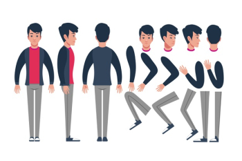 Character poses illustration Free Vector Character poses illustration Free Vector