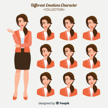 Character showing emotions Free Vector Character showing emotions Free Vector