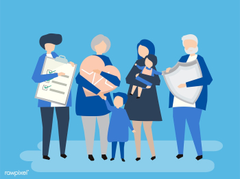 Characters of an extended family with healthc.. | Free stock vector - 455857 Characters of an extended family with healthc.. | Free stock vector - 455857
