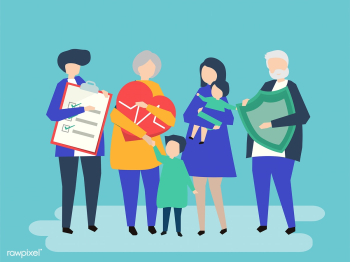 Characters of an extended family with healthc.. | Free stock vector - 455896 Characters of an extended family with healthc.. | Free stock vector - 455896