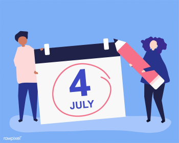Characters of people and Fourth of July conce.. | Free stock vector - 454560