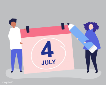 Characters of people and Fourth of July conce.. | Free stock vector - 454586