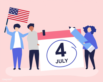Characters of people and Fourth of July conce.. | Free stock vector - 455337