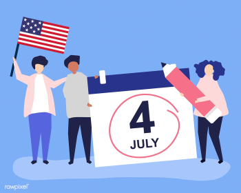 Characters of people and Fourth of July conce.. | Free stock vector - 455343