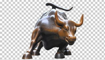 Charging Bull Wall Street Cattle Bronze Sculpture PNG, Clipart ...