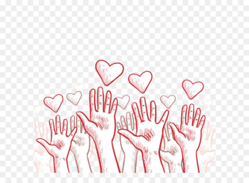 Charities hand and heart 