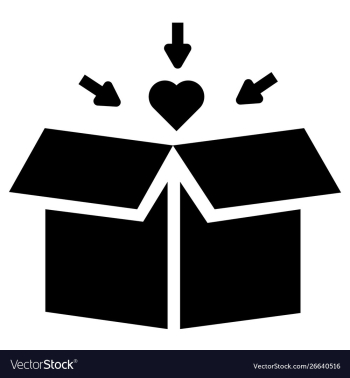 Charity donation icon vector image Charity donation icon vector image