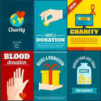Charity posters set Charity posters set