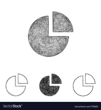 Chart icon set - sketch line art vector image Chart icon set - sketch line art vector image