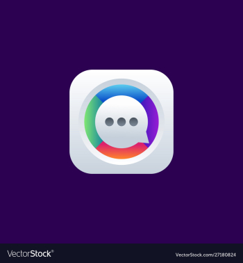 Chat app icon design vector image Chat app icon design vector image