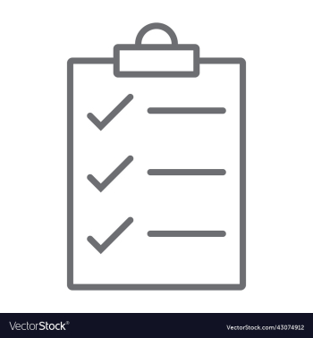 checklist or document line art icon checklist or document line art icon