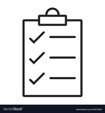 checklist or document line art icon checklist or document line art icon
