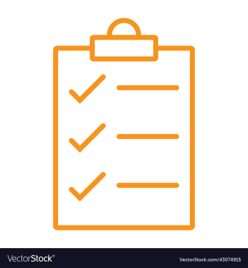 checklist or document line art icon checklist or document line art icon