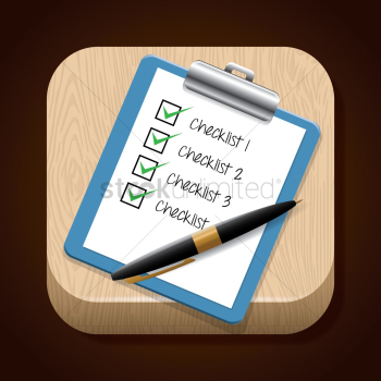 Checklist with pen Checklist with pen