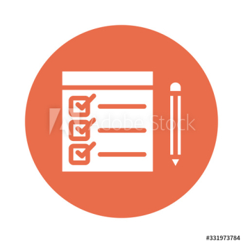 checklist with pencil block style icon checklist with pencil block style icon