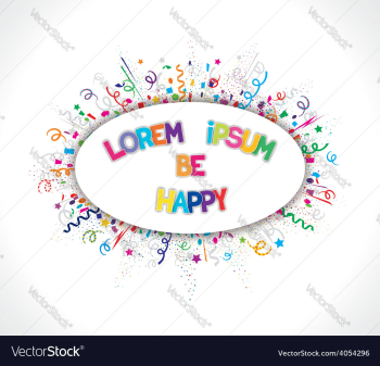Cheerful bright label vector image Cheerful bright label vector image