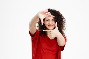 Cheerful curly girl Free Photo Cheerful curly girl Free Photo