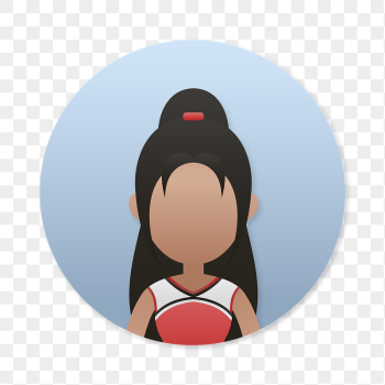 Cheerleader avatar transparent png | Free PNG Sticker - rawpixel