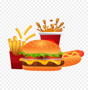 Cheeseburger French fries Hot dog Hamburger Bacon - Fries hamburger hot dog 
