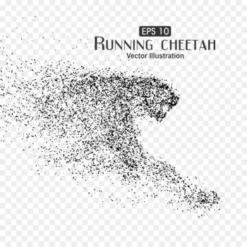 Cheetah Particle Euclidean vector Illustration - Particle Art,Cheetah 