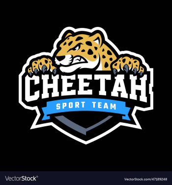 cheetah sport mascot logo design